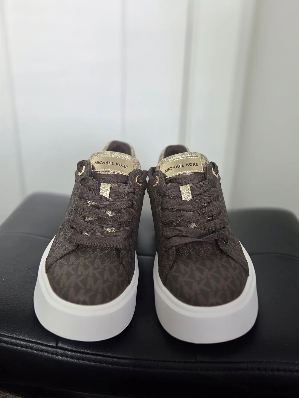 Michael Kors Women's Brown Logo Platform Sneaker
